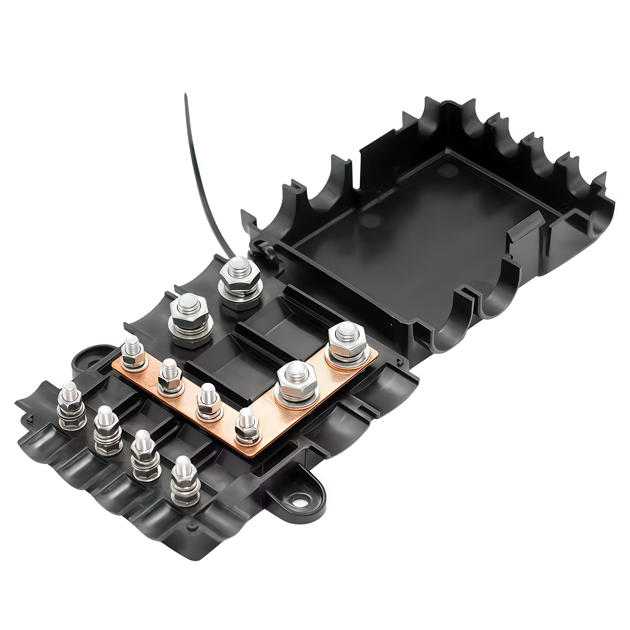 6-way car fuse holder with bolt fuse (mega/midi fuse)