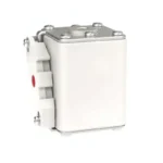 GFEVT1000‑A‑59E series square‑body fast‑acting ar dc fuse flush‑end‑contact front view 1000VDC