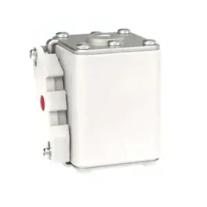 GFEVT1000‑A‑59E series square‑body fast‑acting ar dc fuse flush‑end‑contact front view 1000VDC