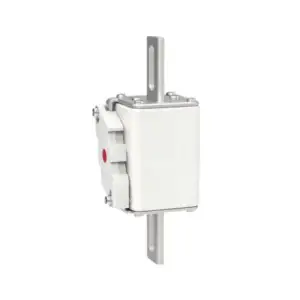GFEVT1000‑B‑43E series square‑body fast‑acting ar dc fuse front view with blow indicator