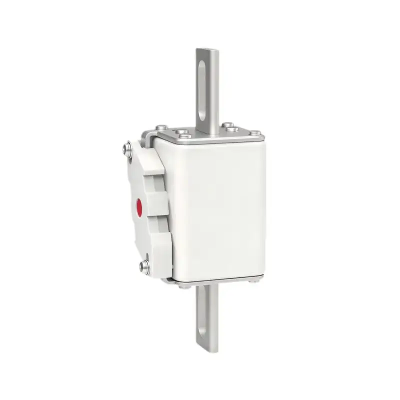 GFEVT1000‑B‑43E series square‑body fast‑acting ar dc fuse front view with blow indicator