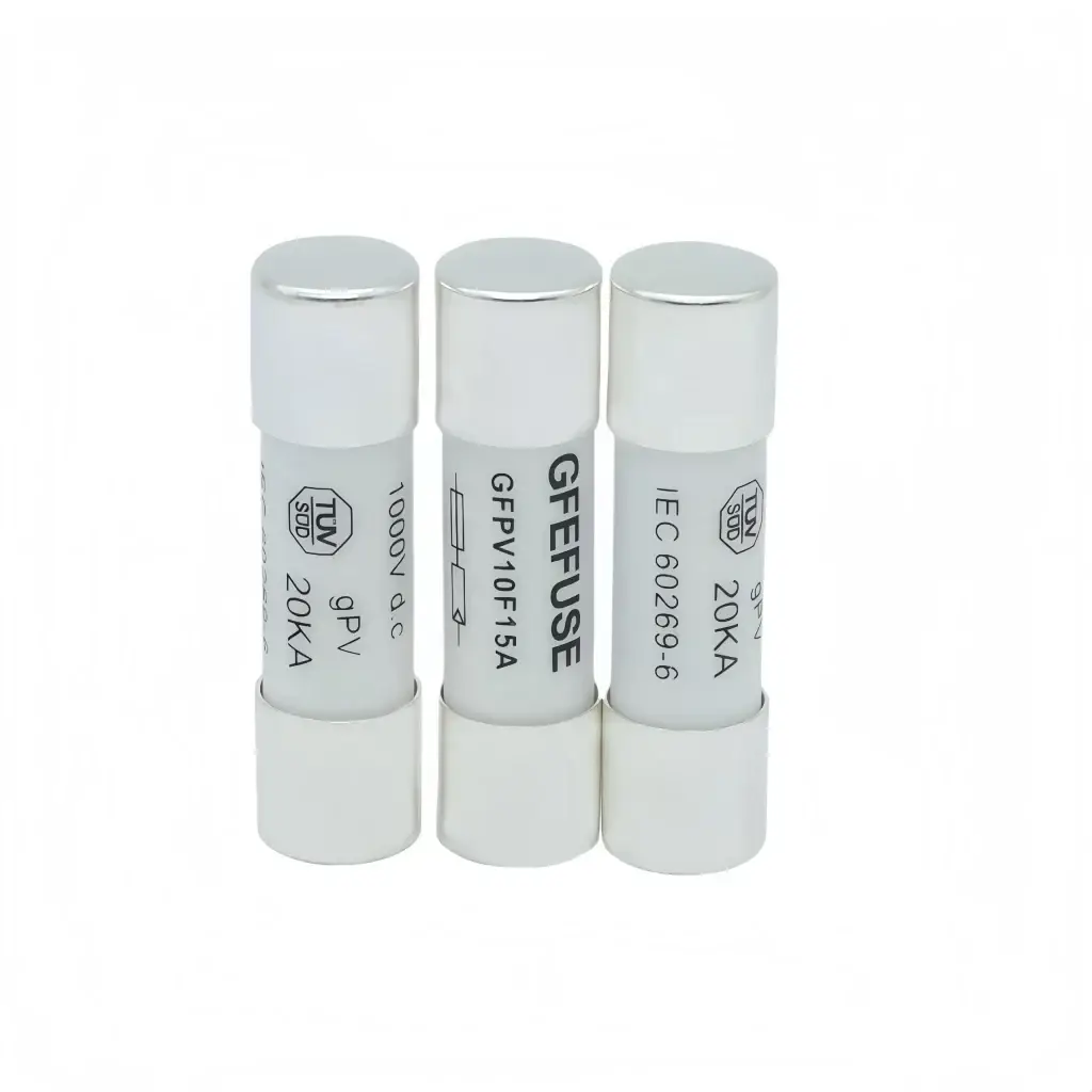 GFPVT1000‑10R series photovoltaic pv fuse 1000VDC front view