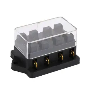 GFEV/04 4‑way car fuse box ABS H65 copper contact 32V DC automotive ATO blade fuse block