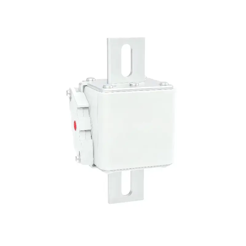 GFEVT500‑74E series square‑body fast‑acting ar dc fuse B‑flat‑bolted‑type front view