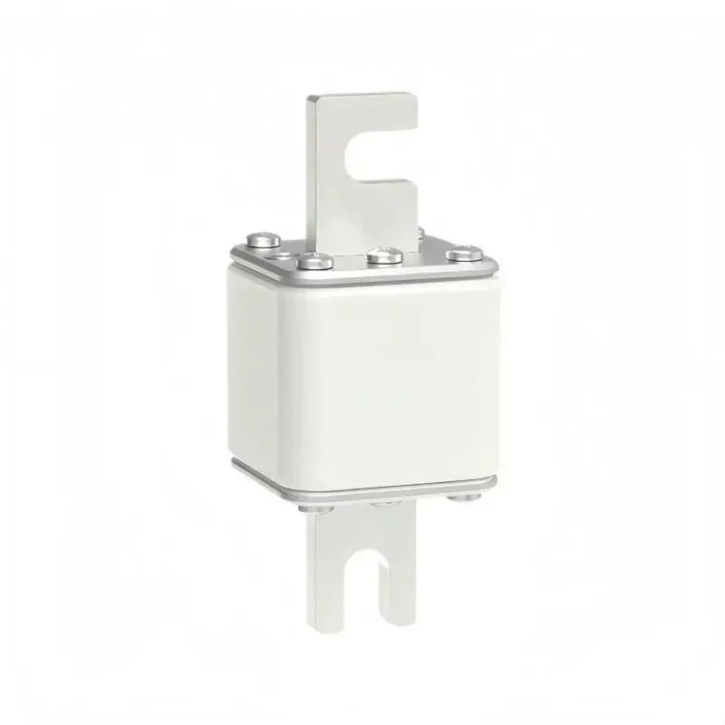 GFEVT500‑N‑74E series square‑body fast‑acting ar dc fuse BN‑flat‑bolted‑type front view no‑indicator