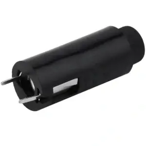 5x20mm black bakelite pcb‑mount fuse holder 10A 250V UL94 V0