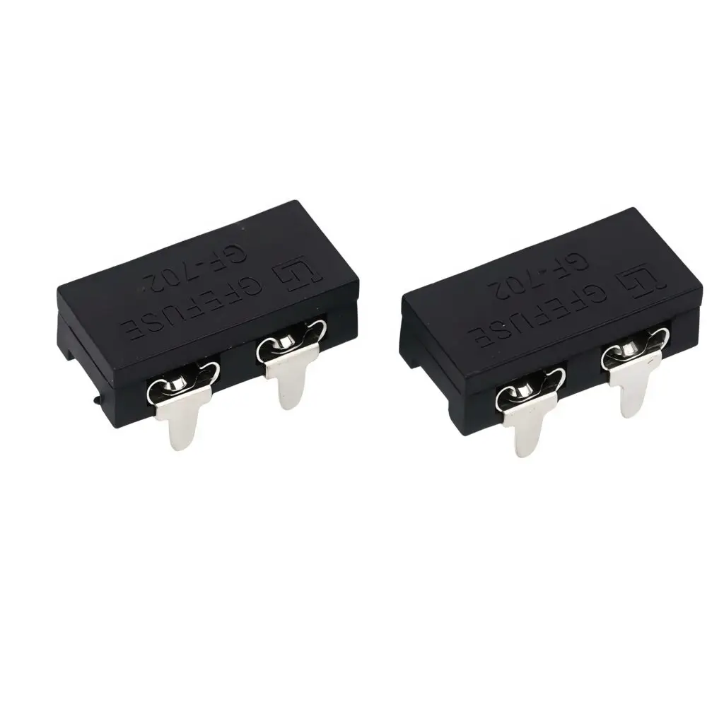 GF-702 horizontal medium-car insert fuse holder PCB mount clip front view