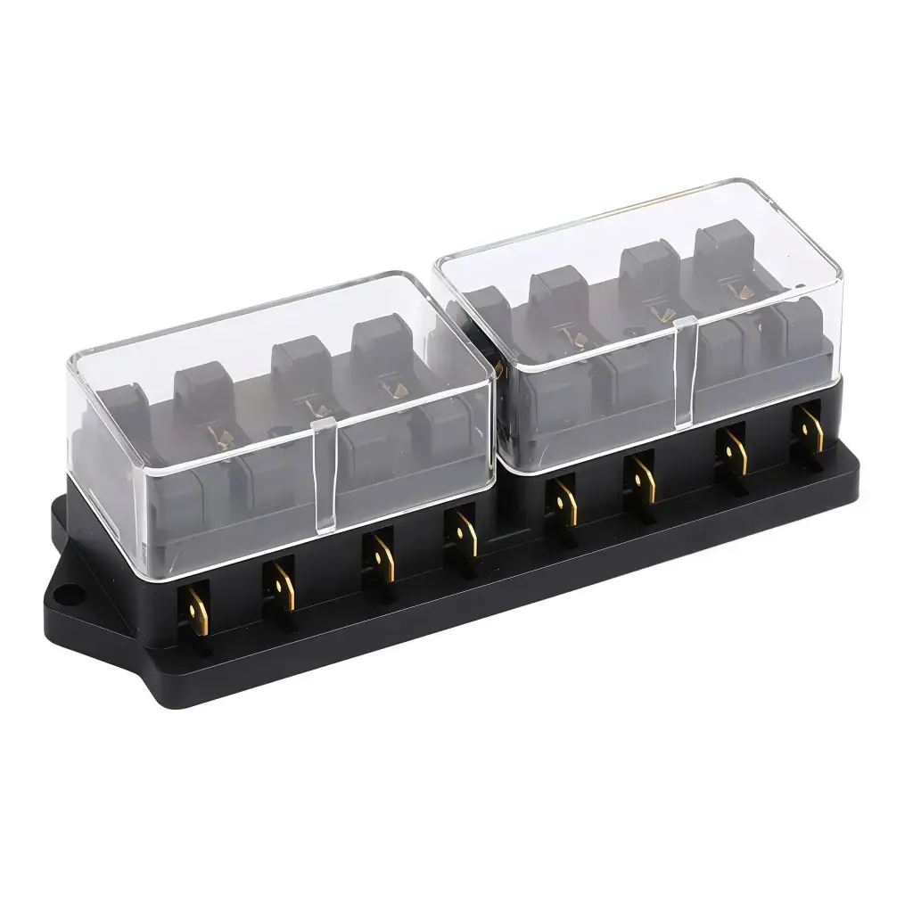 GFEV/08 8‑way blade automotive fuse blocks ABS H65 copper contact ATO 32V DC car blade fuse holder
