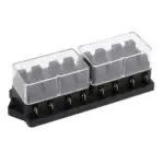GFEV/08 8‑way blade automotive fuse blocks ABS H65 copper contact ATO 32V DC car blade fuse holder