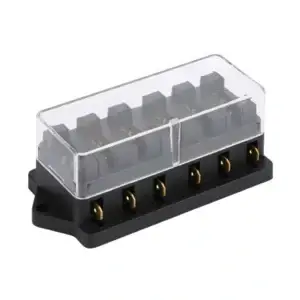 GFEV/06 6-way blade car fuse box ABS H65 copper contact ATO 32V DC automotive fuse block