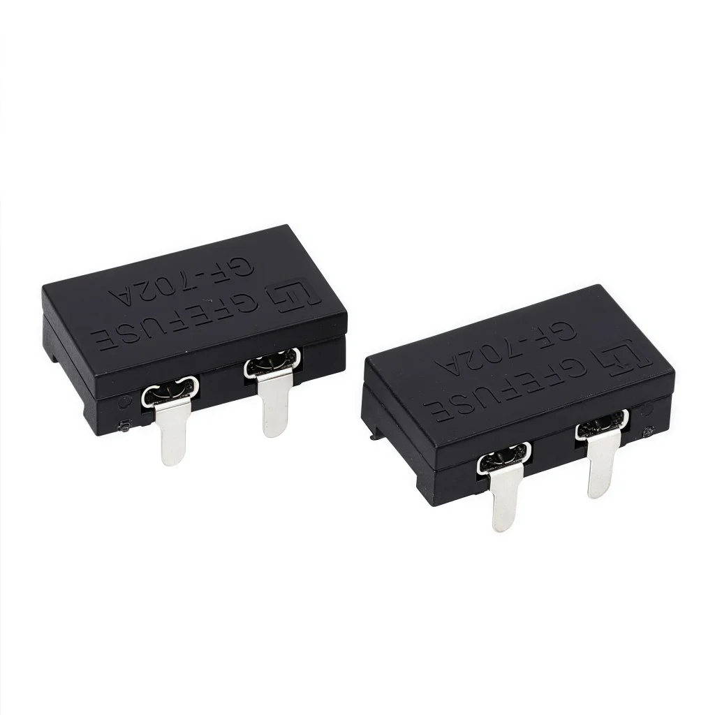 GF‑702A horizontal mini‑car insert fuse holder PCB mount clip front view
