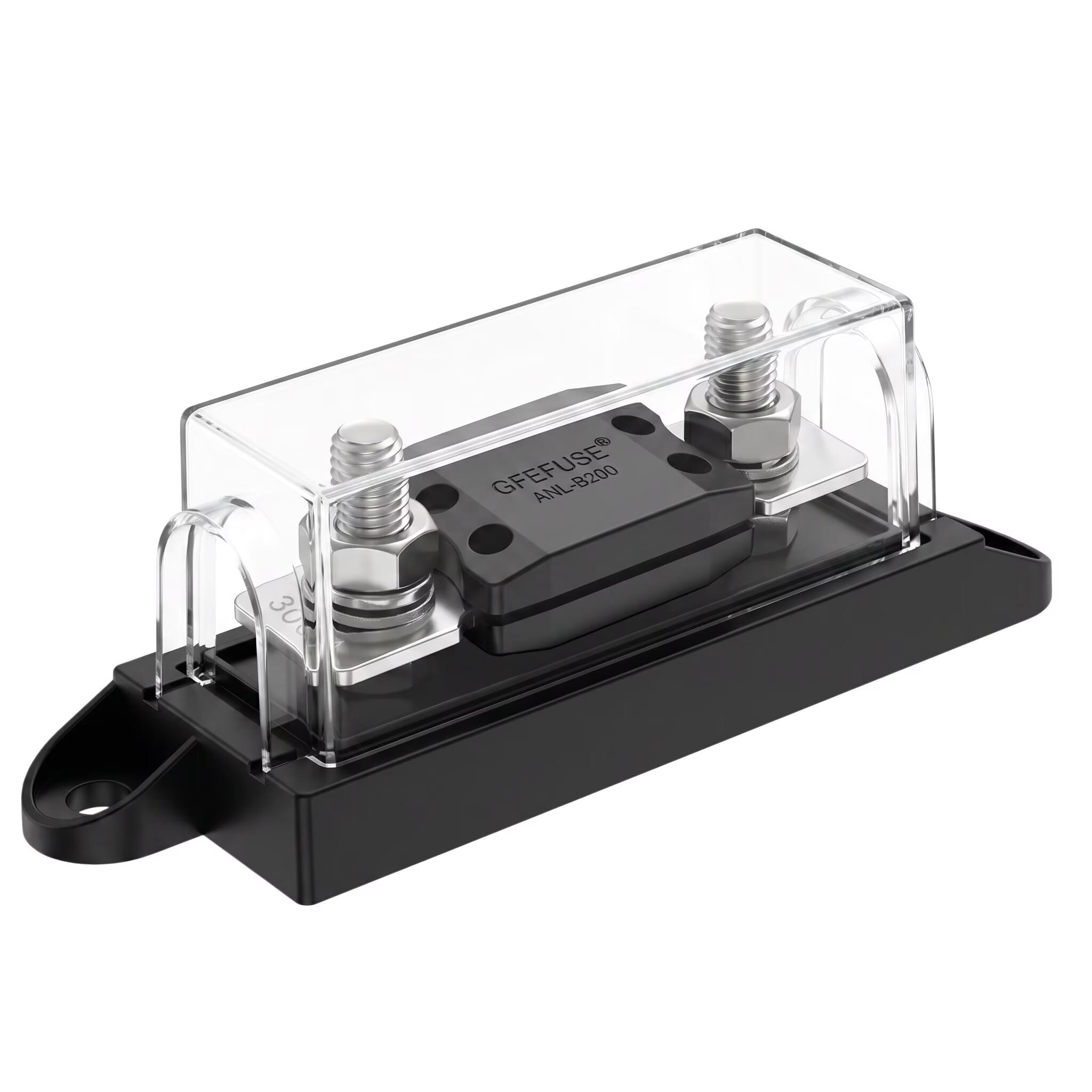 GFEV/B200 Mega Bolt-on Fuse Holder | 50A-800A 150V High Current Automotive Fuse Base